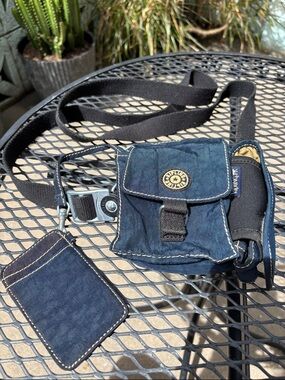 Kipling Navy Blue Crossbody Pouch with Card Holder